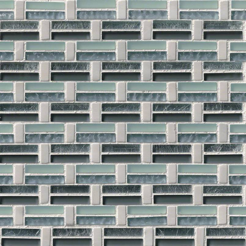 Msi Ocean Wave Pattern Gl Stone Mosaic Tile In White Green Wayfair Ocean Wave Pattern Gl Stone Mosaic Tile In White Green