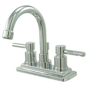 Concord Double Handle Centerset Bathroom Faucet with Brass Pop-Up Drain