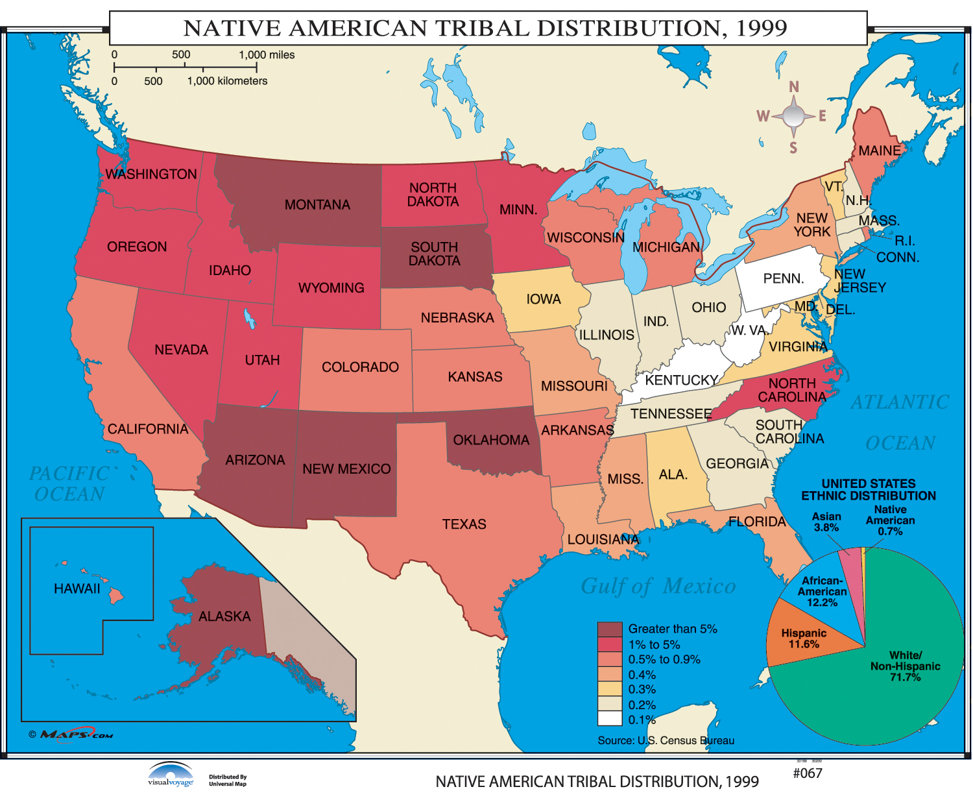 Universal Map U.S. History Wall Maps - Native American ...