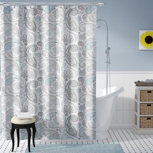 Cogar Paisley Cotton Shower Curtain