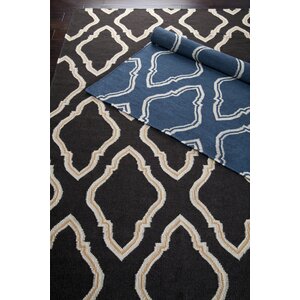 Lennox Hand-Woven Black/Butter Area Rug