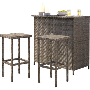 Outdoor Bars Bar Sets Joss Main Adrianna 3 Piece Bar Set