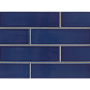 Blue Subway Tile You Ll Love Wayfair Reverie 2 5 X 9 Porcelain Subway Tile In Blue