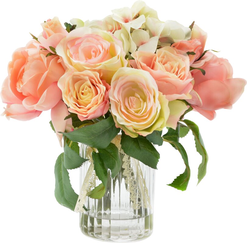 Soft Romantic Bouquet of Roses, Hydrangea and Peonies & Reviews | Joss ...