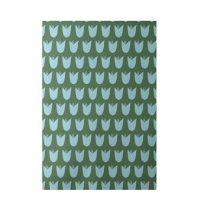 Floral Green Indoor/Outdoor Area Rug