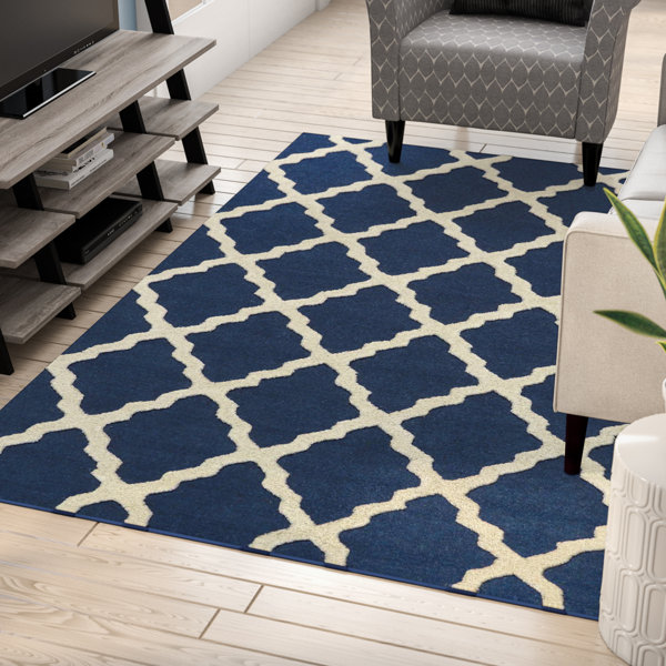 Navy Moroccan Rug Wayfair