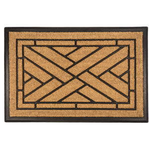 Bootscraper Diagonal Tiles Recycled Rubber and Coir Door Mat