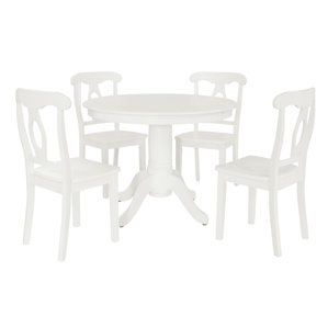 Aubrey 5-Piece Traditional Height Pedestal Dinin..