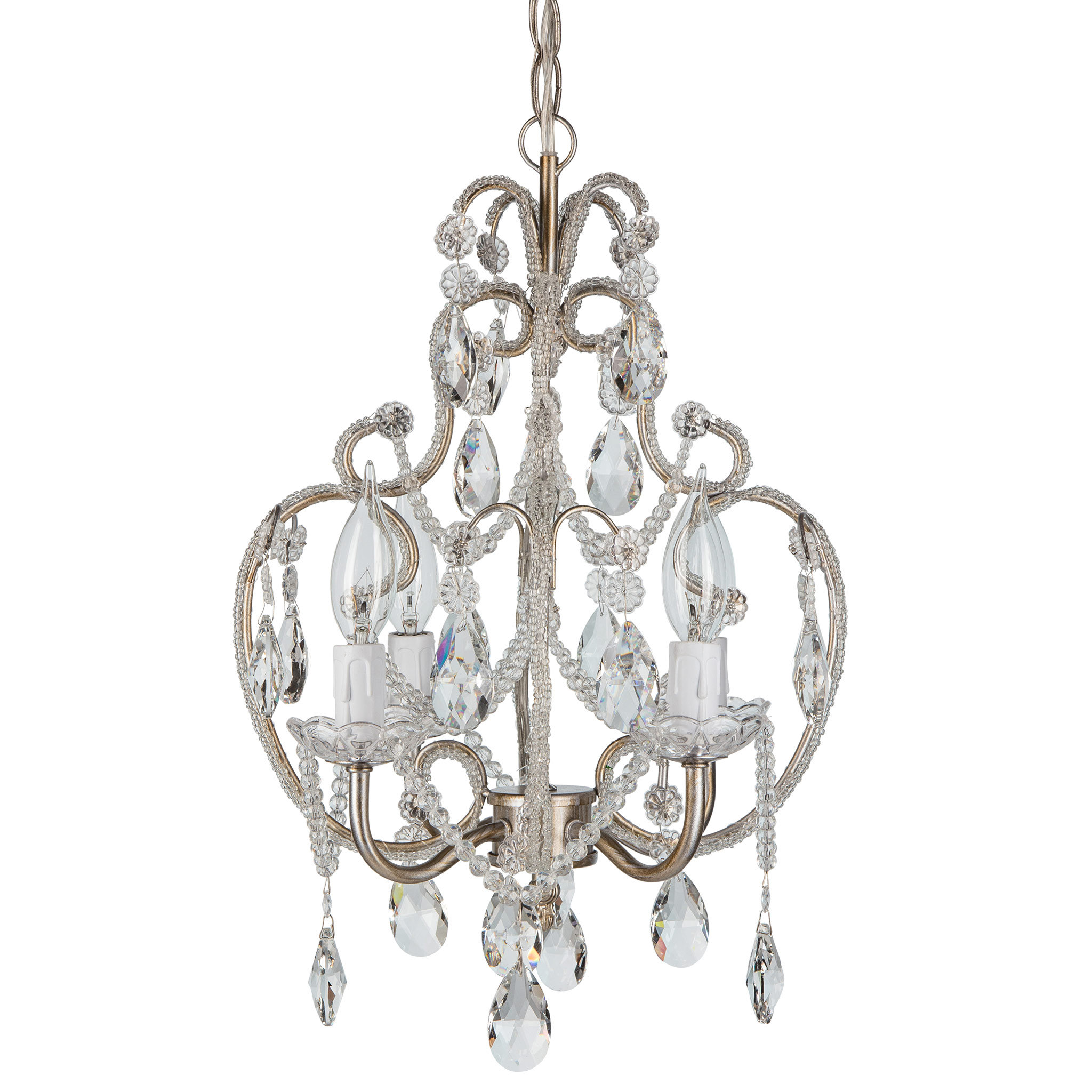 House of Hampton Alida 4-Light Crystal Chandelier with Hooks ... House of Hampton Alida 4-Light Crystal Chandelier with Hooks ...