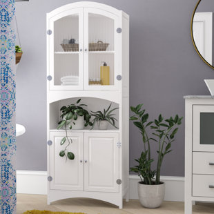 Linen Cabinets Towers You Ll Love Wayfair Carlisle 24 W X 63 H Linen Tower