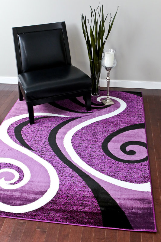 Persianrugs Abstract Purple Area Rug & Reviews Wayfair