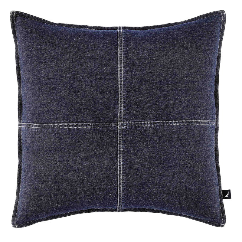 Nautica Seaward Cotton Denim Throw Pillow & Reviews Wayfair