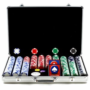 Holdem Poker Chip Set with Executive Aluminum Case
