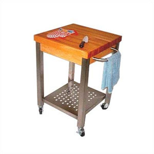 Cucina Americana Kitchen Cart with Butcher Block Top