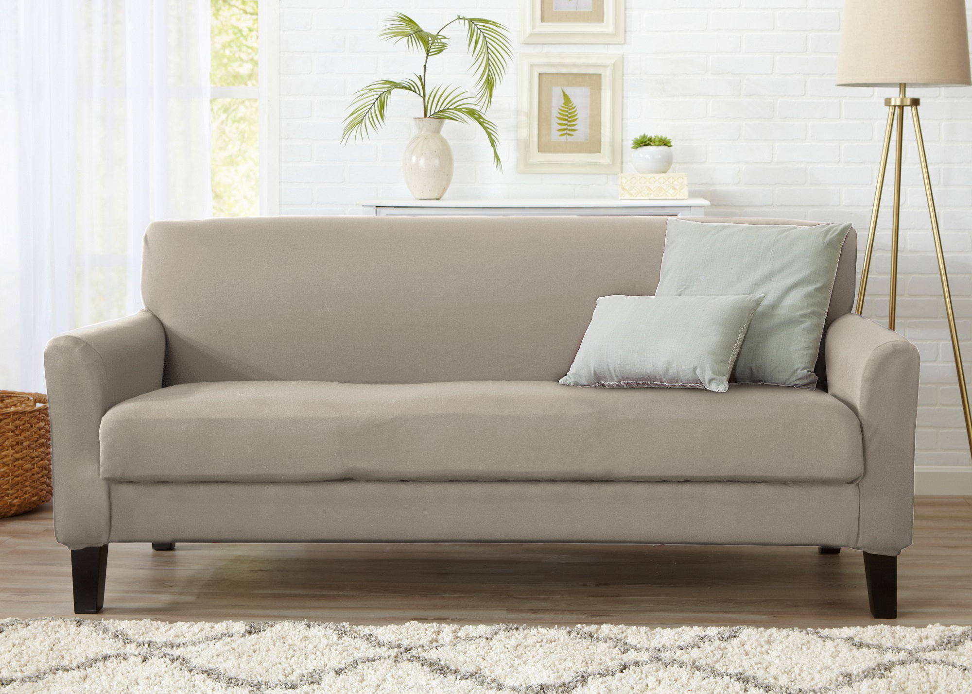Winston Porter Box Cushion Sofa Slipcover Reviews Wayfair