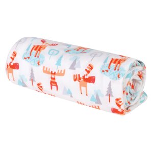 Winter Moose Jumbo Deluxe Flannel Swaddle Blanket