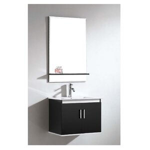 Brizendine Rectangle Frameless Mirror with Shelf