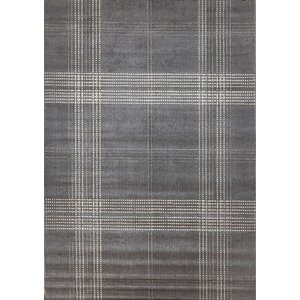 Kohala Plaid Gray/Ivory Area Rug