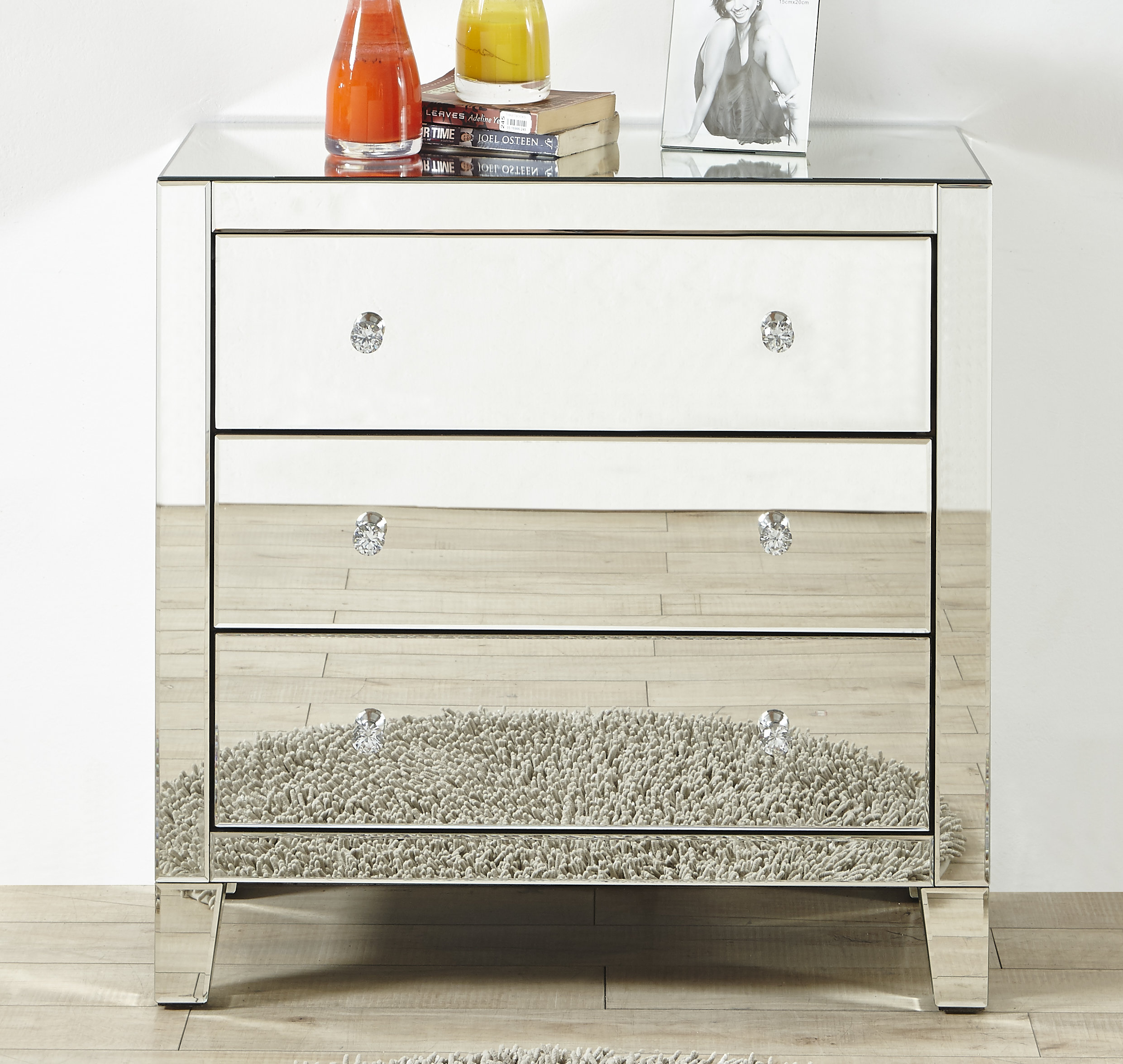 Rosdorf Park Clarence Clear Mirror 3 Drawer Standard Dresser Rosdorf Park Clarence Clear Mirror 3 Drawer Standard Dresser Reviews Wayfair