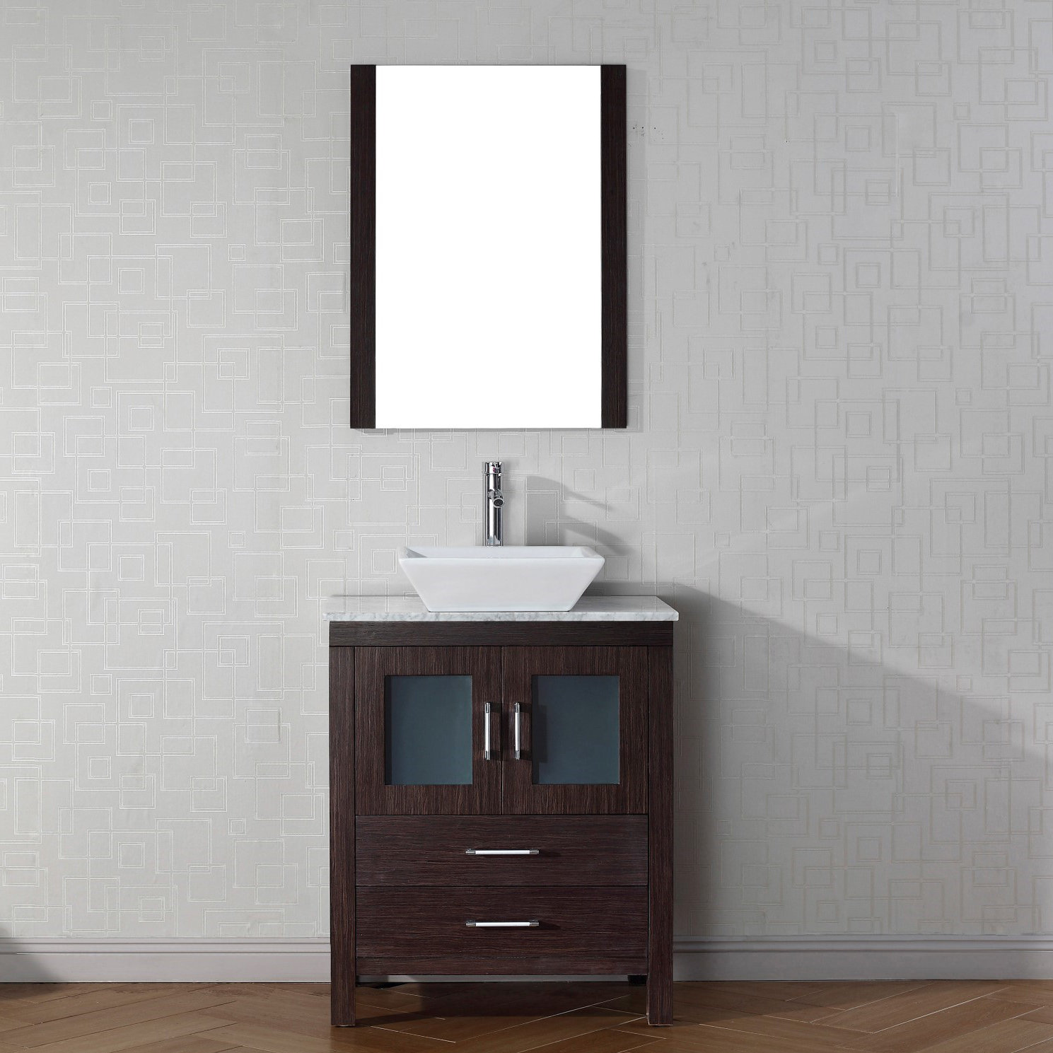 Mercury Row Cartagena 28 Single Bathroom Vanity Set With White Mercury Row Cartagena 28 Single Bathroom Vanity Set With White Marble Top And Mirror Reviews Wayfair