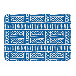 Lines And Zigzags by Dan Sekanwagi Bath Mat