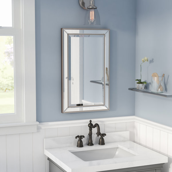 Greyleigh Weslaco Goodman Beaded 16 X 26 Recessed Framed Medicine Greyleigh Weslaco Goodman Beaded 16 X 26 Recessed Framed Medicine Cabinet With 3 Adjule Shelves Reviews Wayfair
