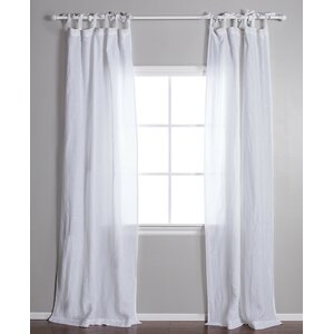 Solid Sheer Tap Top Single Curtain Panel