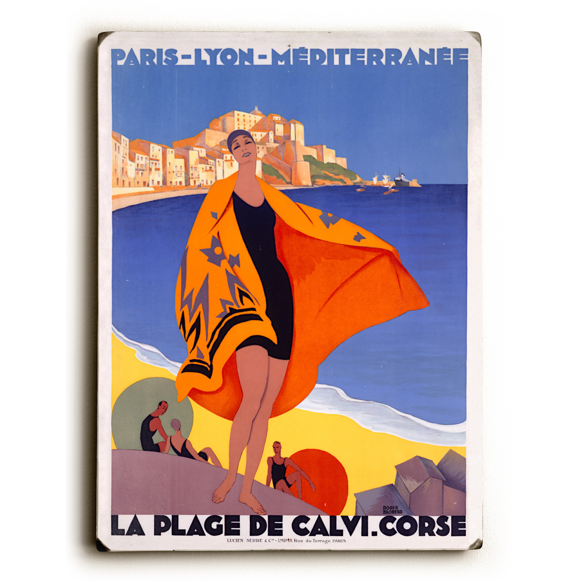 French Riviera Beach La Plage De Calvi Graphic Art