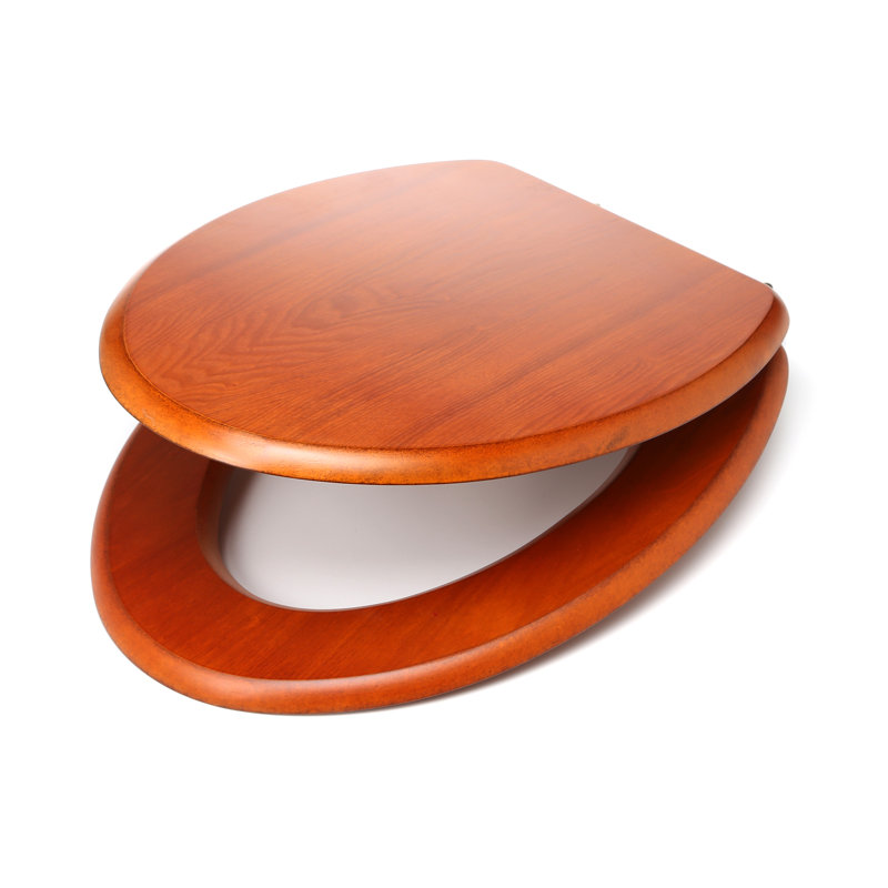 Comfort Seats Decorative Wood Elongated Toilet Seat & Reviews Wayfair