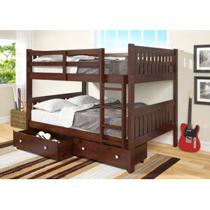 Full over Full Bunk Bed with Storage