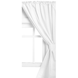 Solid Semi-Sheer Rod Pocket Curtain Panels (Set of 2)