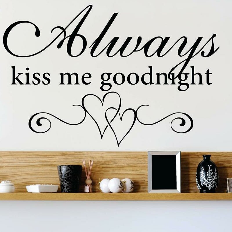 Design With Vinyl Always Kiss Me Goodnight Wall Decal ...