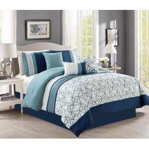 Menedemus Embroidery 7 Piece Comforter Set