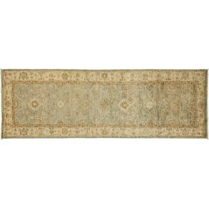 One-of-a-Kind Oushak Hand-Knotted Beige Area Rug