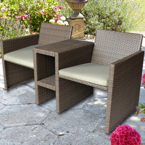 Doppelbank aus Polyrattan von Brundle Gardener