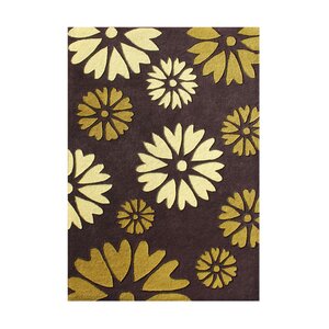 Potlatch Hand-Tufted Hot Chocolate/Gold Area Rug