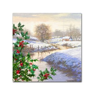 'Christmas Stream' Print on Canvas