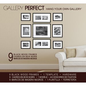 9 Piece Wood Picture Frame Set