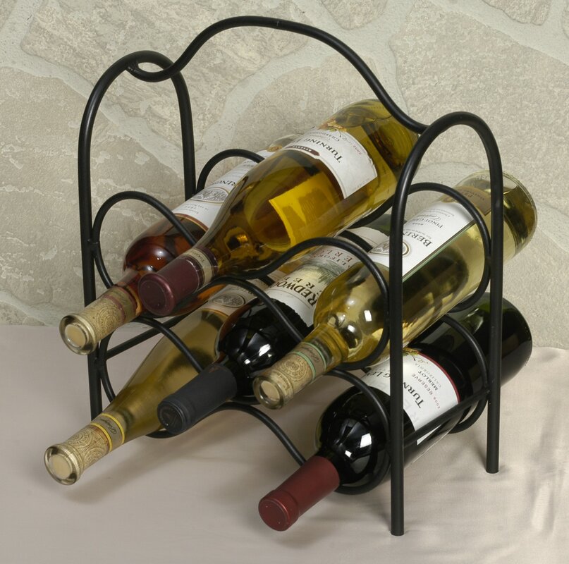 J & J Wire 6 Bottle Tabletop Wine Rack & Reviews | Wayfair