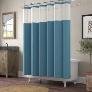 Modern Contemporary Aqua Shower Curtain Allmodern Quickview