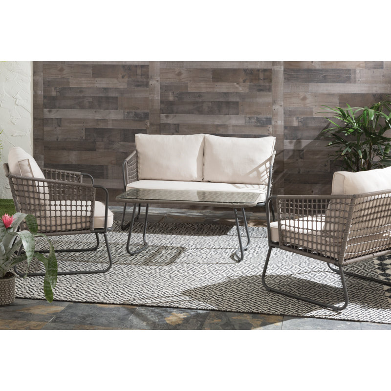 Bungalow Rose Conley 4 Piece Rattan Sofa Seating Group With Cushions Conley 4 Piece Rattan Sofa Seating Group With Cushions