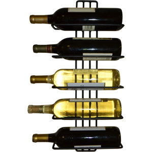 Carlotta 5 Bottle Wall Mounted Wine Ra..