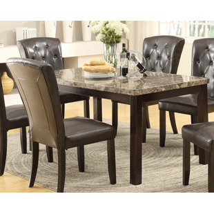 Faux Marble Dining Table Wayfair Cannella Faux Marble Top Dining Table