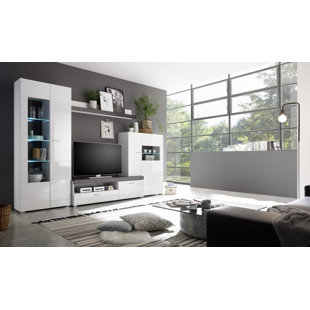 White Gloss Living Room Units Wayfair Co Uk Living Room Set