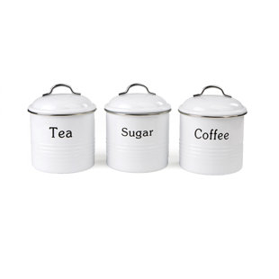 Sugar Tea Coffee Jars Wayfair 3 Piece Coffee Tea And Sugar Jar Set