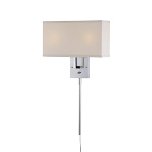 Modern Contemporary Wall Sconce With Plug Allmodern Puccio 2 Light Plug In Armed Sconce