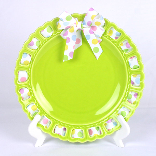 Prissy Plates Decorative Ribbon Plate & Reviews Wayfair