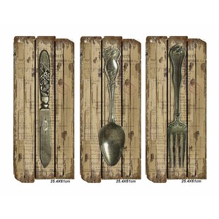 Wooden Fork And Spoon Wall Decor