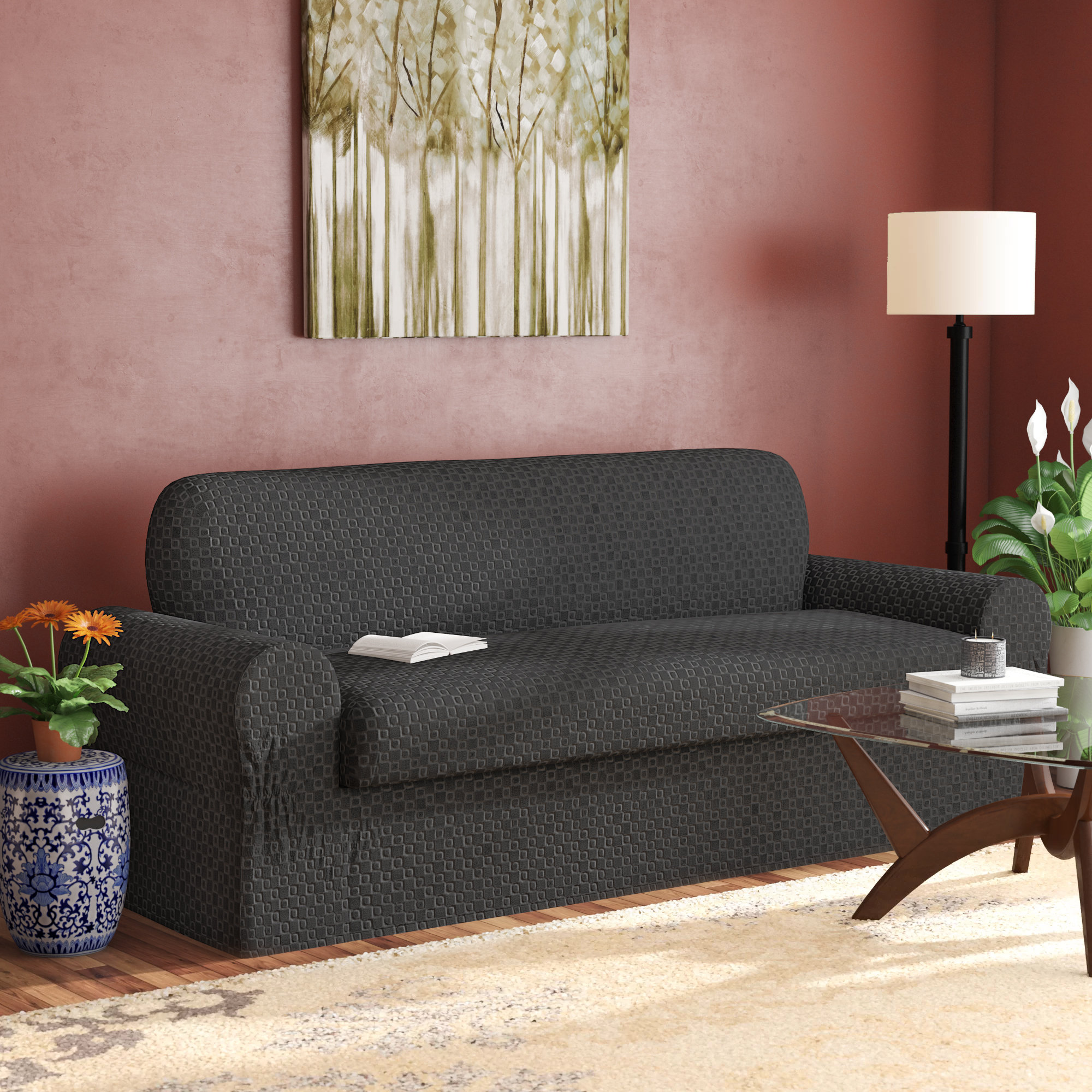 Box Cushion Sofa Slipcover