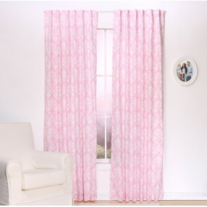 Damask Blackout Rod Pocket Curtain Panels (Set of 2)